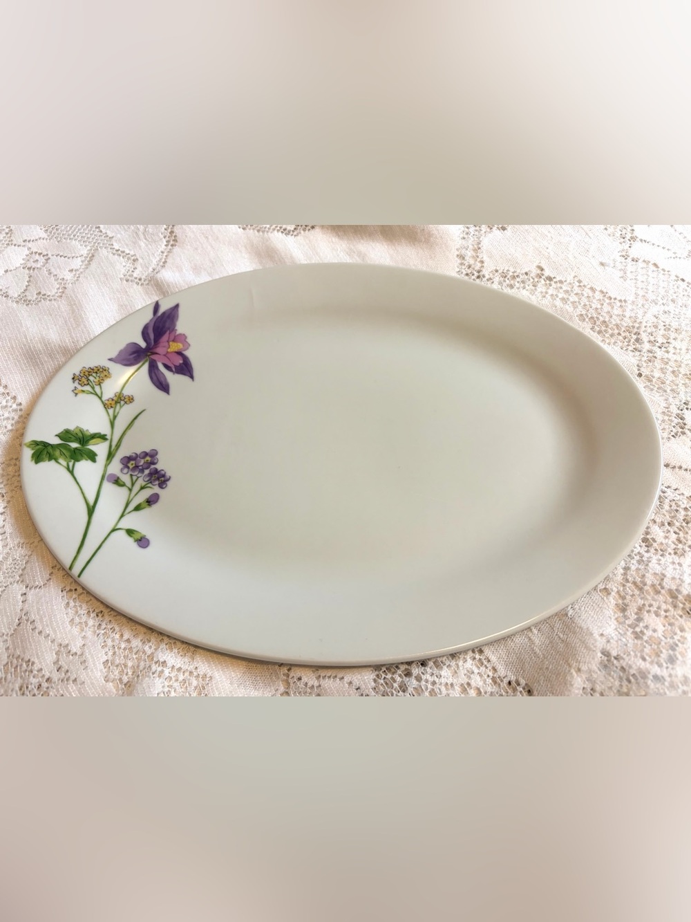 🪻Vintage Classic Collection Floral Oval Serving Platter - Pattern #19507 1990s
